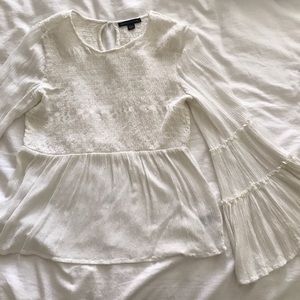 Once worn white American Eagle top